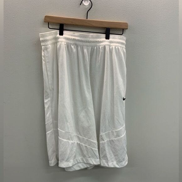Nike Men’s Icon Shorts White Size Large - Picture 2 of 5